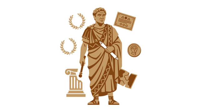 Roman Emperor with Symbols of Power and History