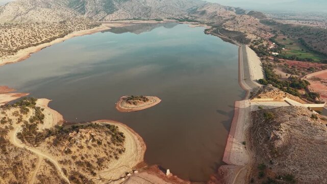 Gandialy dam view from above Kohat city, Khyber Pakhtunkhwa, Pakistan 
