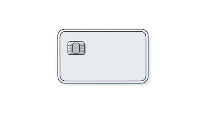 Smart chip credit card icon flat vector illustration for apps and websites isolated on white.