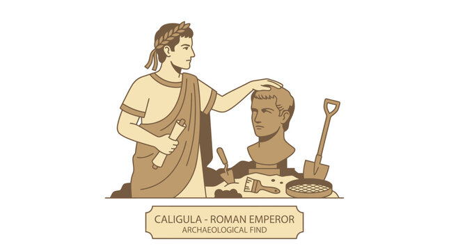Roman Emperor Caligula Bust Discovered During Archaeological Excavation