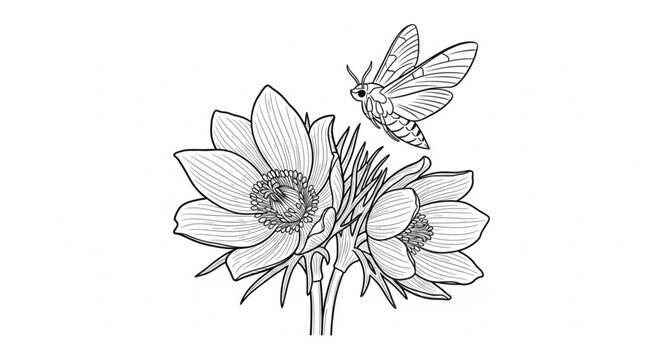 Insect on a flower bouquet.