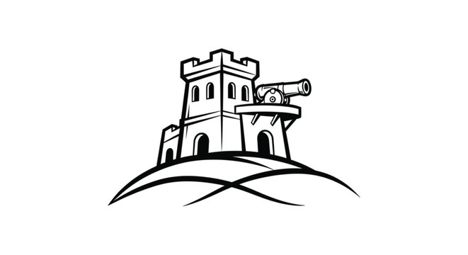 Historic Castle Fortress Architecture Tower.