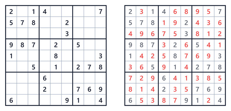 Abstract sudoku grid template for app interface or web design, minimalist black and white vector for digital assets and prints