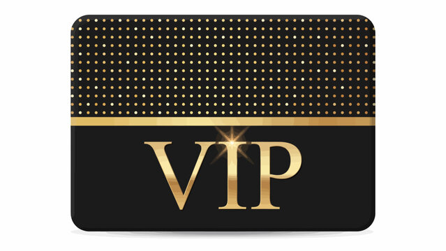 Luxurious gold VIP membership card with elegant perforated design pattern