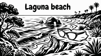 laguna beach america coastline ocean travel destination tourism scenic landscape tropical waterfront paradise rocky coves clear water scenic coastline © samira