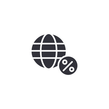 Global tax exemption icon symbolizing international taxation, cross-border financial benefits, global compliance, and regulations.