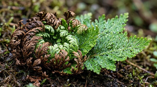  The Resurrection Plant: Selaginella Lepidophylla Unfurling After Water