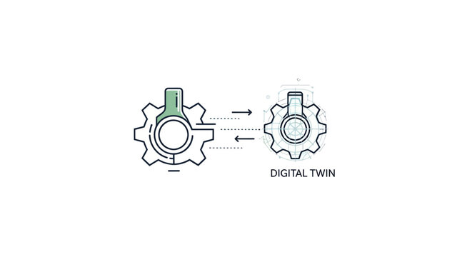 Digital Twin Concept: 3D Model Sync with Physical Gear Cogwheel