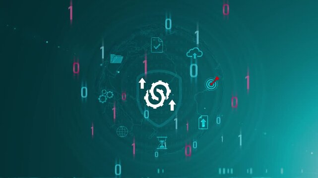 Business integration system and unified operations panel. Connected processes, seamless workflows, digital alignment and organizational harmony. Motion graphics of business concept