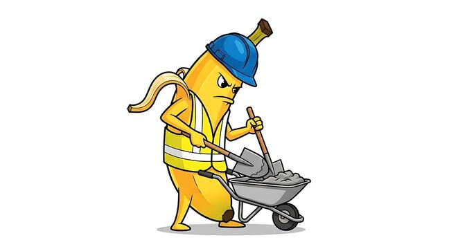Cartoon man riding a scooter with helmet.