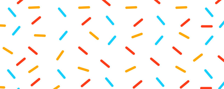 Colorful abstract sprinkle pattern on a clean white background, perfect for sweet treats, celebrations, and festive graphic design projects.
