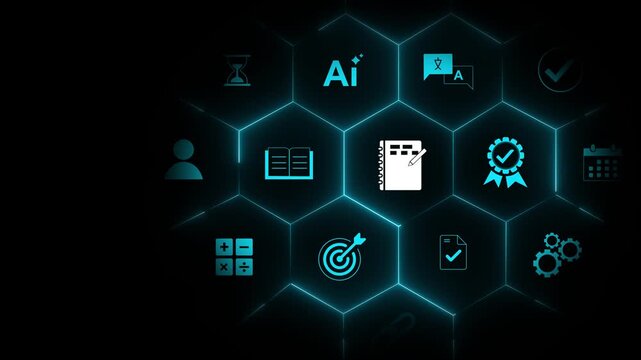 Agenda interface and strategic planning board. Task alignment, schedule tracking, business priorities and workflow organization. Motion graphics of data collection concept