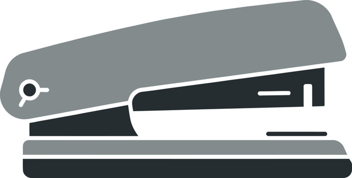 Classic office stapler icon flat design