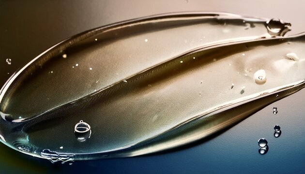 close up of cosmetic gel serum sample