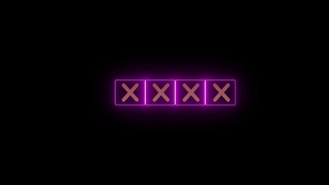 Cross select checkbox option,stroke of reject or disapprove symbol 4k animation.