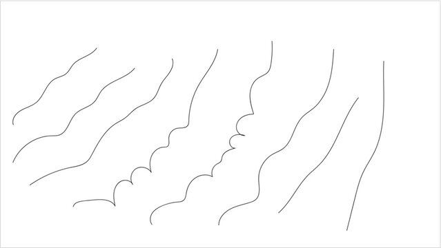 Soft grey wavy lines texture background abstract vector graphic