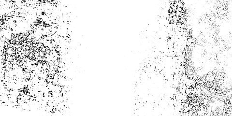 Obraz premium Abstract black and white grunge texture, distressed pattern, dark overlay on a light backdrop, imperfections, scratchy marks, scattered dots, and noise, conveying a sense of decay or artistic grit.