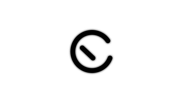 White glowing loading circle animation turning into a success checkmark icon on a digital monitor . 4k video