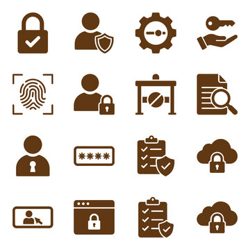 Comprehensive privacy compliance and digital security icon collection
