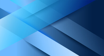 Obraz premium Abstract Blue Geometric Diagonal Lines Background. Modern Technology Backdrop with Overlapping Corporate Shapes, Neon Glowing Light Streaks, and Soft Color Gradients for Business Presentation.