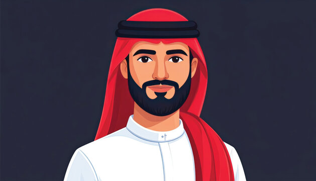 Middle Eastern man in traditional headwear.