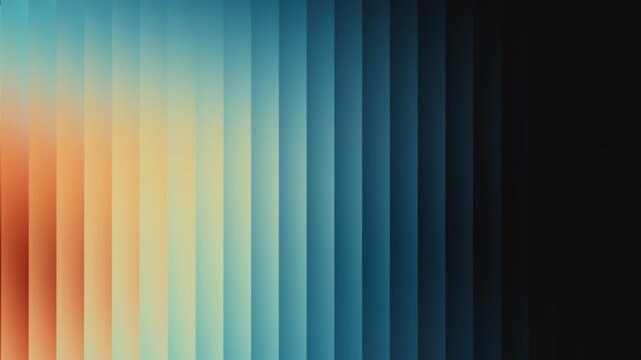 Abstract motion background featuring vertical stripes with smooth gradient transitions between deep blue cyan and warm orange teal lighting.