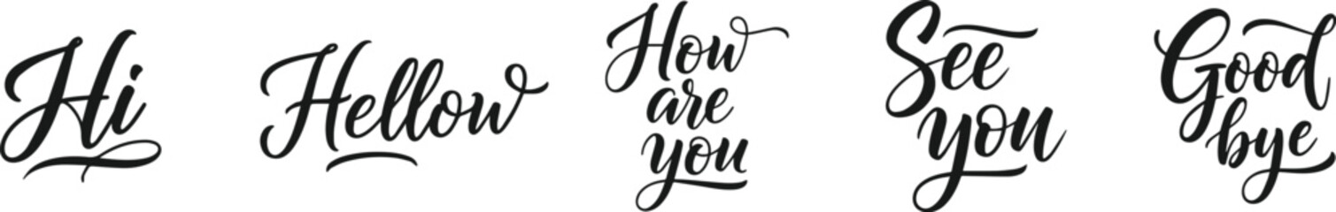 Typographic quotes for t shirt design greeting messages in elegant calligraphy style © Jannatul