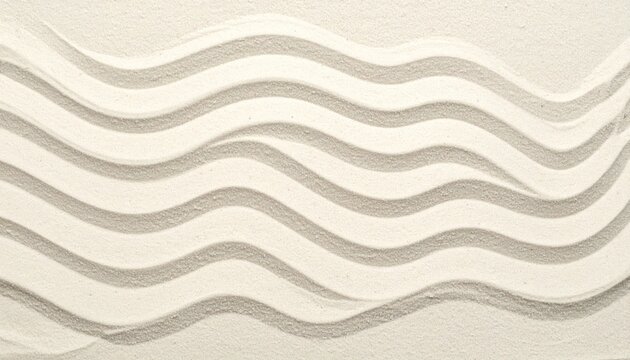 Vertical wavy raked patterns in light sand texture.