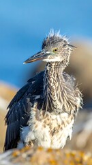 Obraz premium Heron Portrait with Closeup.