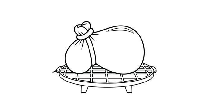 Roasted turkey on a grill plate.