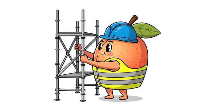 Cartoon parrot perched on pirate ship wheel.