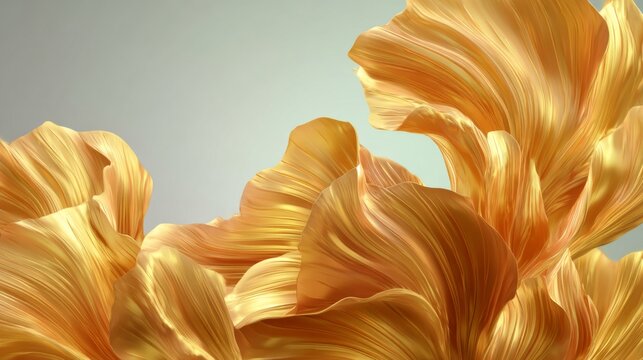 Golden Petals of Ratchaphruek Forming Fluid Waves in a Soft Background