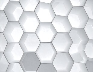 Fototapeta premium Hexagon White Tiles.