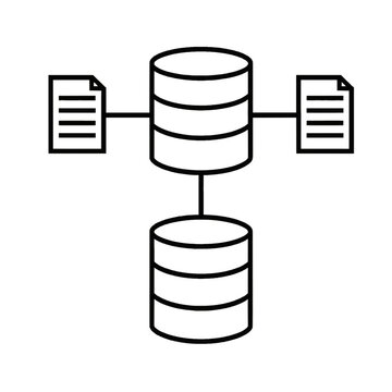 Data center modeling architecture relationship schema diagram vector