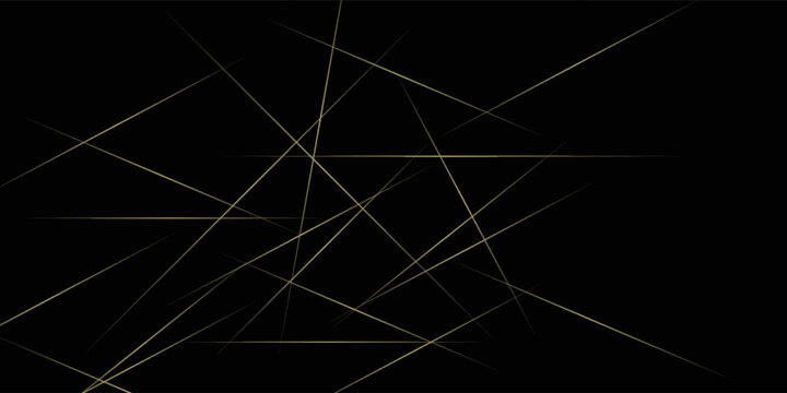 Abstract black with gold lines, triangles background modern design. Vector illustration EPS 10.