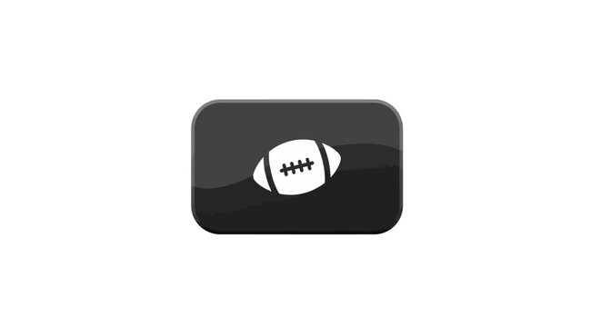 American football icon on black background.