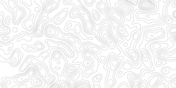 Topographic map background geographic line map with elevation assignments. Modern design with White background with topographic wavy pattern design.paper texture Imitation of a geographical map shades