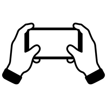 hand pose while playing games on mobile phone