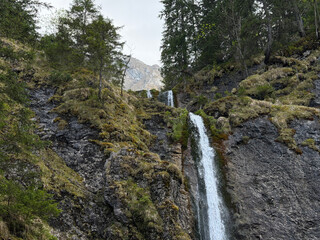 Siklawica Waterfall in spring, trail from Polana Strążyska, Western Tatras, Poland © s01tys