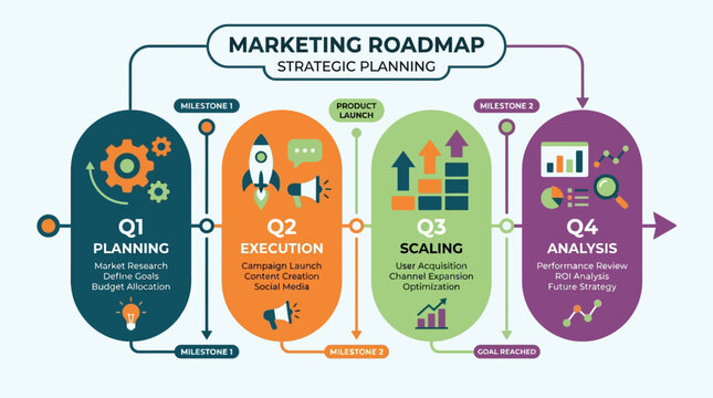 Marketing strategy planning roadmap process.