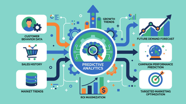 Predictive Analytics Business Intelligence Concept.