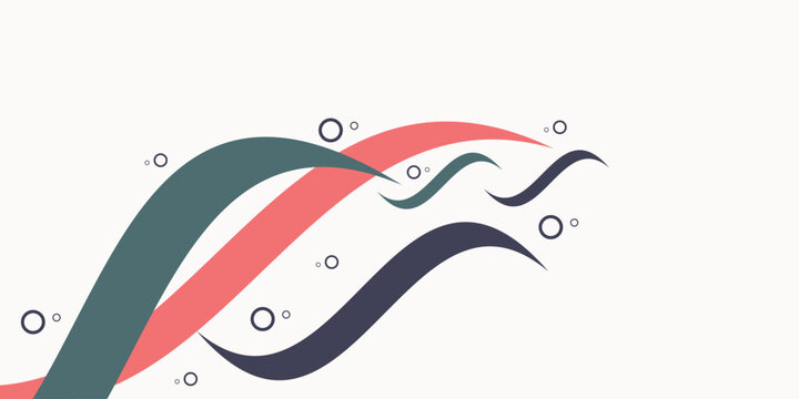 Trendy abstract background. Composition of amorphous forms and circles.