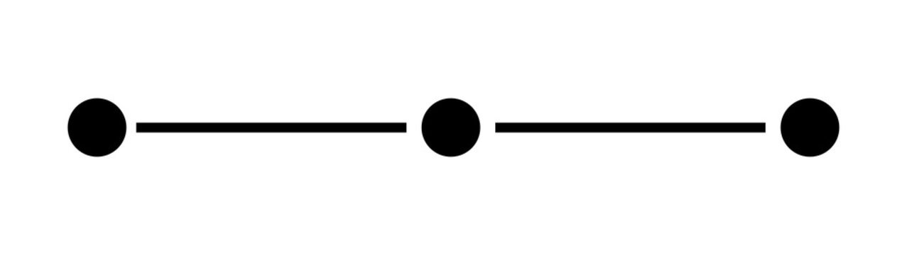 Modern Triple Dot Divider PNG, Geometric Horizontal Border, Minimalist Decorative Line Clipart