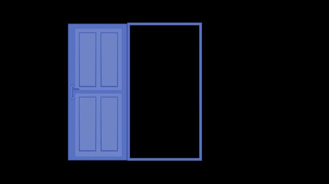 cash outflow through open door financial expense animation