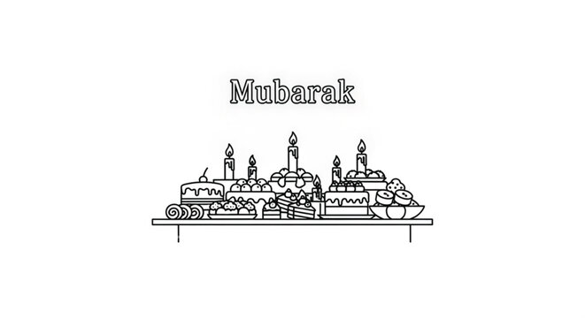 Traditional Arabic sweet dessert display.