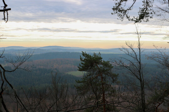 Evening View Across the Bohemian Forest