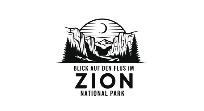 Zion National Park logo design.