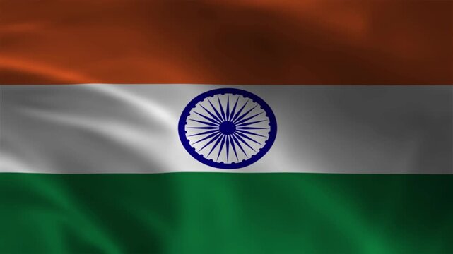 India Flag Animation | Waving Indian National Flag Background in HD