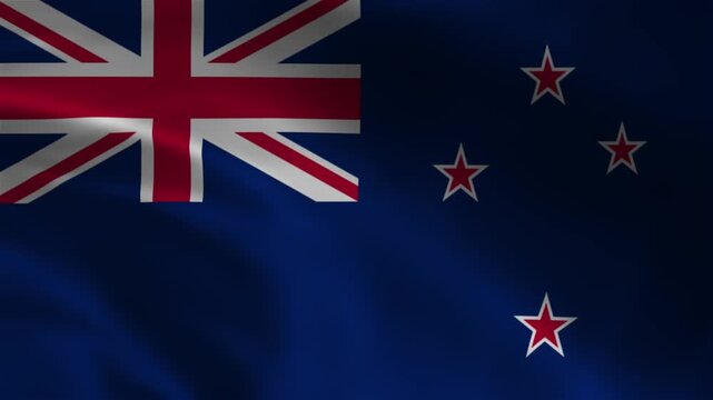 New Zealand Flag Animation | Waving Kiwi National Flag in 4K UHD