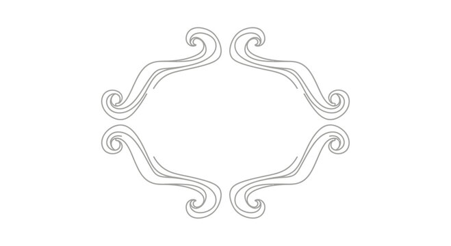 Ornate swirly decorative frame element.